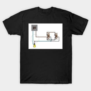 UK Two-Way Switch Wiring Diagram T-Shirt